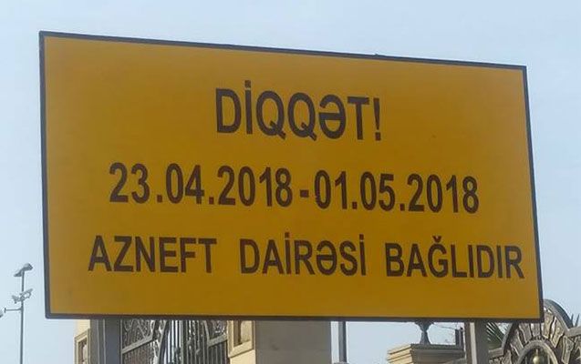 Diqqət ! Bu yoldan Bakıya giriş tam bağlanır